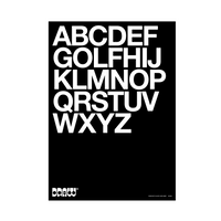 BLACK TYPOGRAPHIC SPECIMEN A2 PRINT