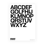 WHITE TYPOGRAPHIC SPECIMEN A2 PRINT