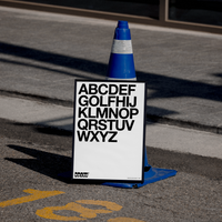 WHITE TYPOGRAPHIC SPECIMEN A2 PRINT