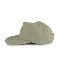 KHAKI GREEN UNSTRUCTURED RIPSTOP NYLON CAP