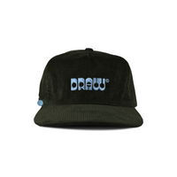 FOREST GREEN UNSTRUCTURED CORDUROY CAP