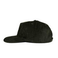 FOREST GREEN UNSTRUCTURED CORDUROY CAP